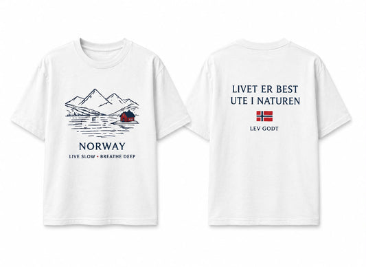 Norway – Live Slow, Breathe Deep T-skjorte