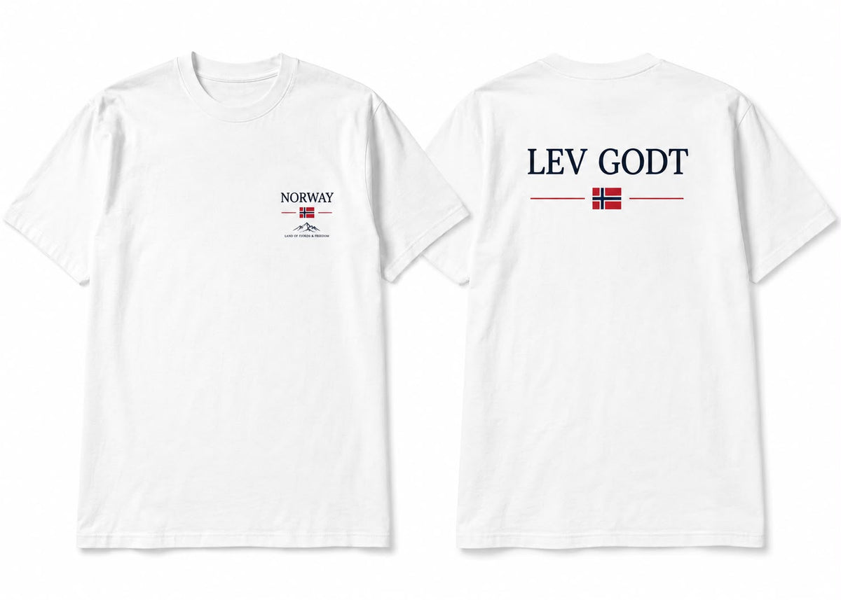 Lev Godt t-skjorte – front og bak