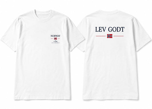 Lev Godt t-skjorte – front og bak